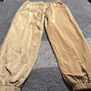 Good American womens size 3 nylon crop tan jogger pants